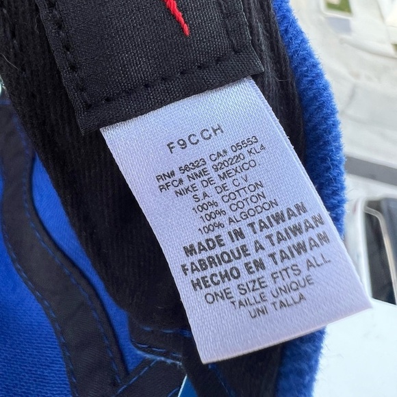 Vintage 90s Nike blue cotton golf tennis cap silver swoosh embroidered preppy - Picture 10 of 10